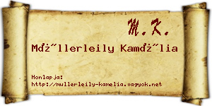 Müllerleily Kamélia névjegykártya